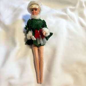 Barbie Doll in Green Velvet Outfit